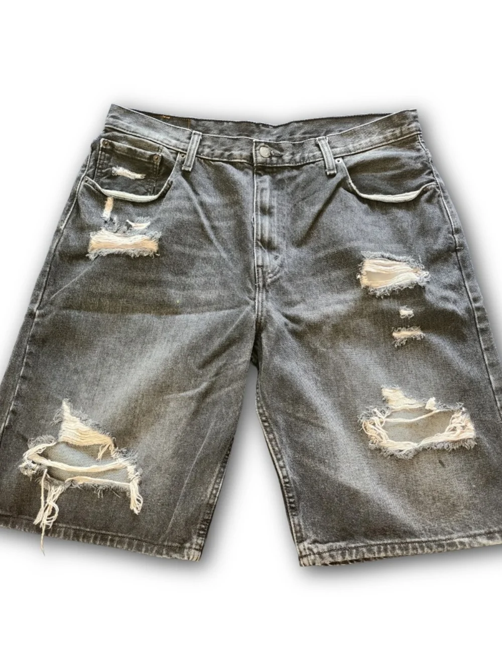 Distressed Gray Levi’s Denim Jorts - Size 36